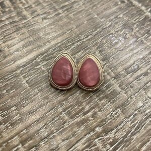 Jewelry - Gold Color Earrings with pink